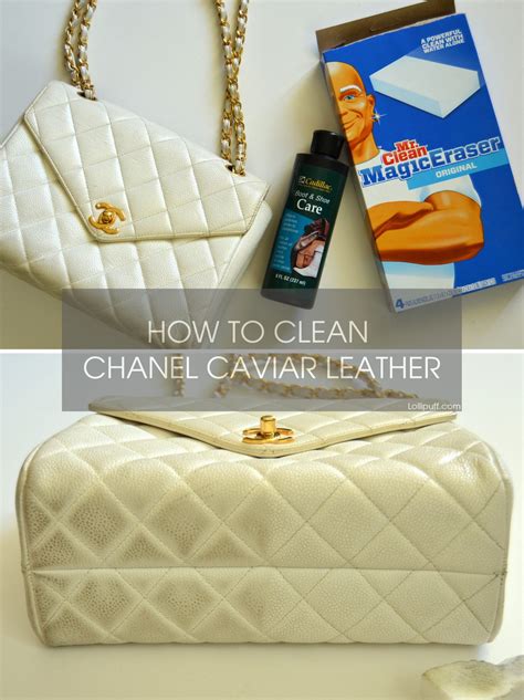 How to Remove Stains from Chanel Caviar Leather.